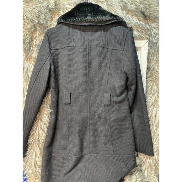 Guess Black Wool Blend Coat / Jacket Women's Size M - Picture 3 of 3